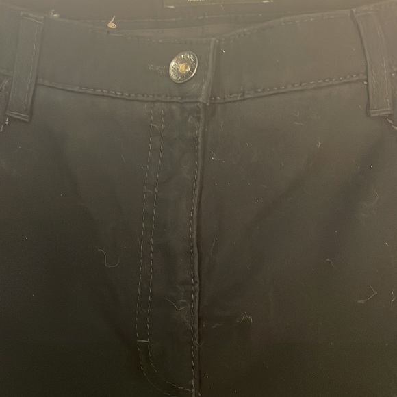 GB Sz 18  Soft Black 96% Cotton & 4% Elastane Straight Leg Pants w F & B Pockets - Picture 3 of 16